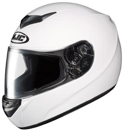 Hjc cs-r2 solid and metallic helmet solid white adult lg