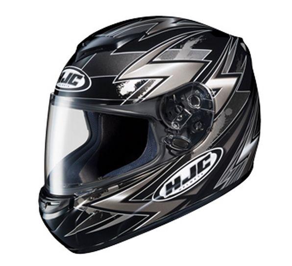 Hjc motorcycle helmet - gray/silver, lg (cs-r2)