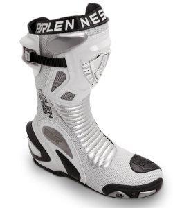 Arlen ness a-spec leather racing boots, white size 12: r-2009-12