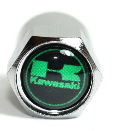 4x kawasaki green tire valve caps kz1000 ninja vulcan kx bike free shipping