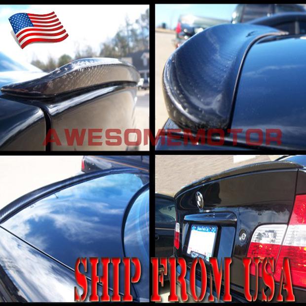  us real carbon fiber trunk lip spoiler for 99-05 bmw e46 3-series coupe sedan