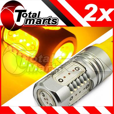2x 7.5w amber / yellow car auto t10 smd led 194 168 light plate bulb lamp ac360