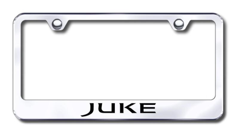 Nissan juke  engraved chrome license plate frame -metal made in usa genuine