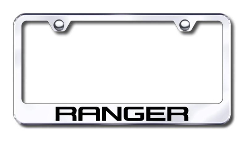 Ford ranger  engraved chrome license plate frame -metal made in usa genuine
