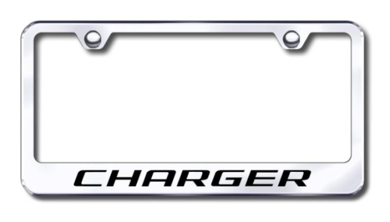Chrysler charger  engraved chrome license plate frame -metal made in usa genuin