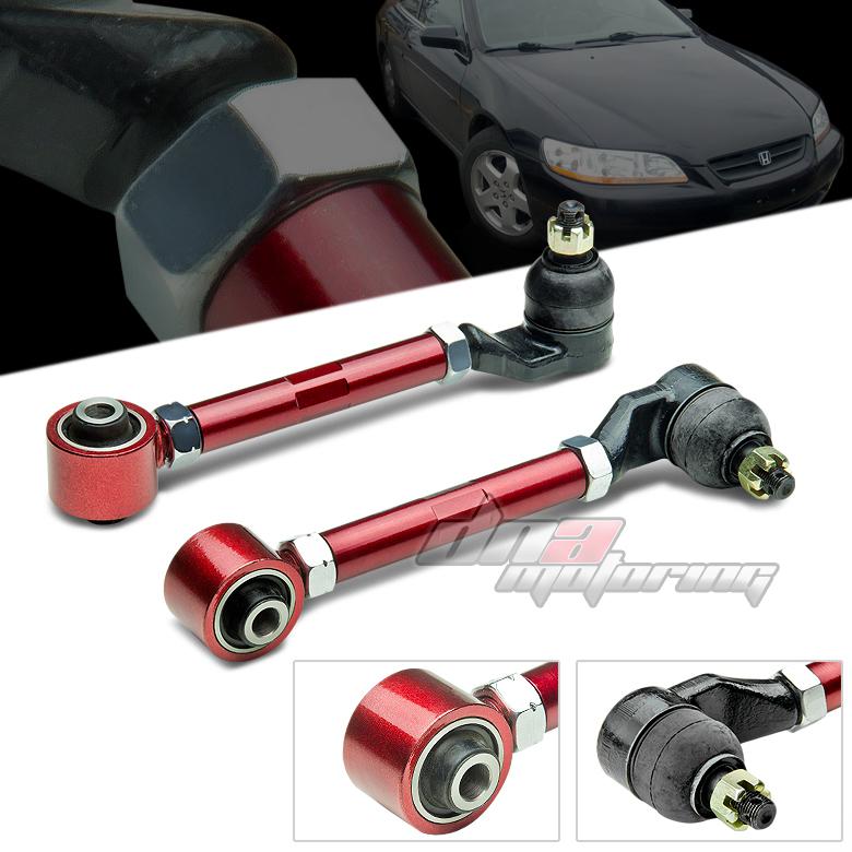 98-02 accord cg/04 cl/tl red adjustable rear camber control suspension kit/arm