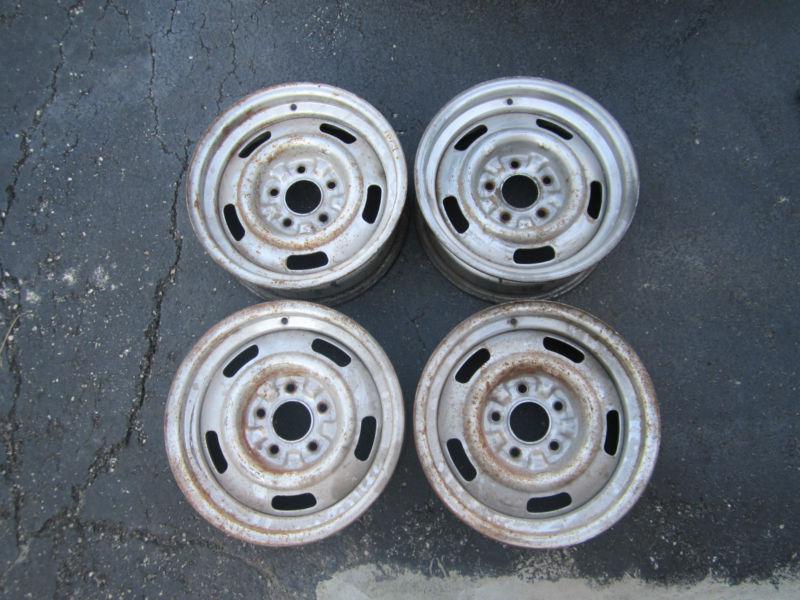 '67 chevy corvette 427 code b early matched dated rally wheels 15x6 rims dc rare