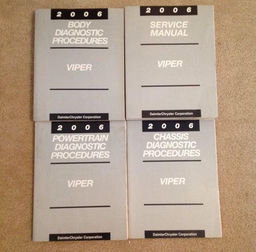 Lot of 4 2006 dodge viper service repair shop manuals set oem dealership books