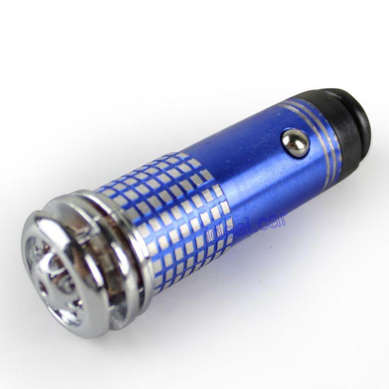 Blue air cleaner 12v mini auto car fresh air lonic purifier oxygen bar lonizer