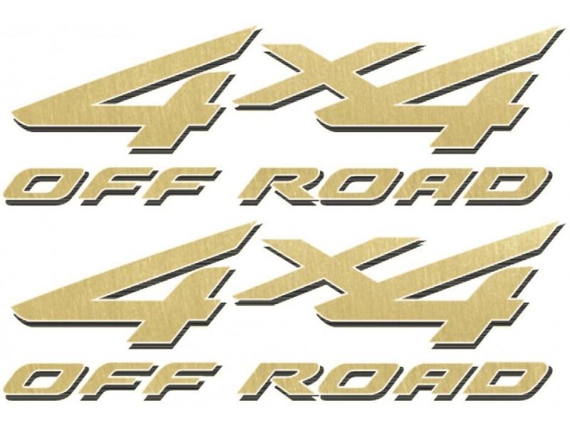 2002 - 2007 4x4 decals for ford f-250 hd f-350 super duty truck bedside - gold