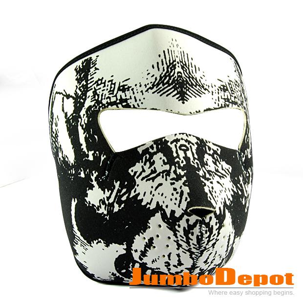 1 x sport ski wolf bear jaw bone warm face biker paintball wrap lightweight mask