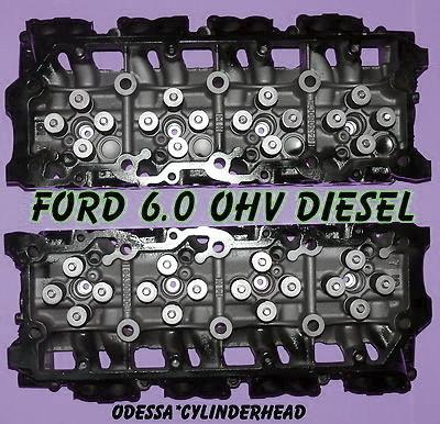 New pair ford 6.0 turbo diesel f350 truck cylinder heads 18mm