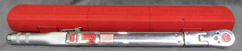 Snap-on tqfr250c 21" 1/2" drive 40-250 ft. lb.click-type torque wrench with case