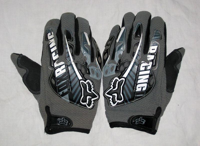 Fox racing motocross dirtpaw gloves s small 8 grey & black