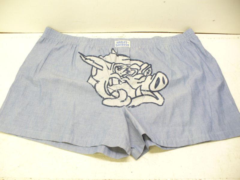 Harley davidson chambray woven boxer shorts, xxxl