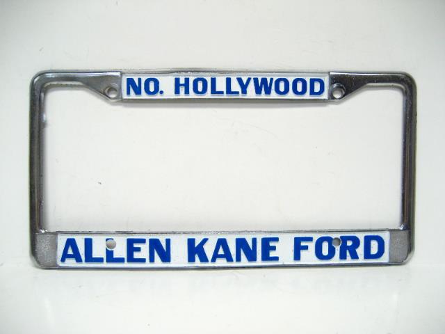 Allen kane ford, north hollywood california, dealer license plate frame