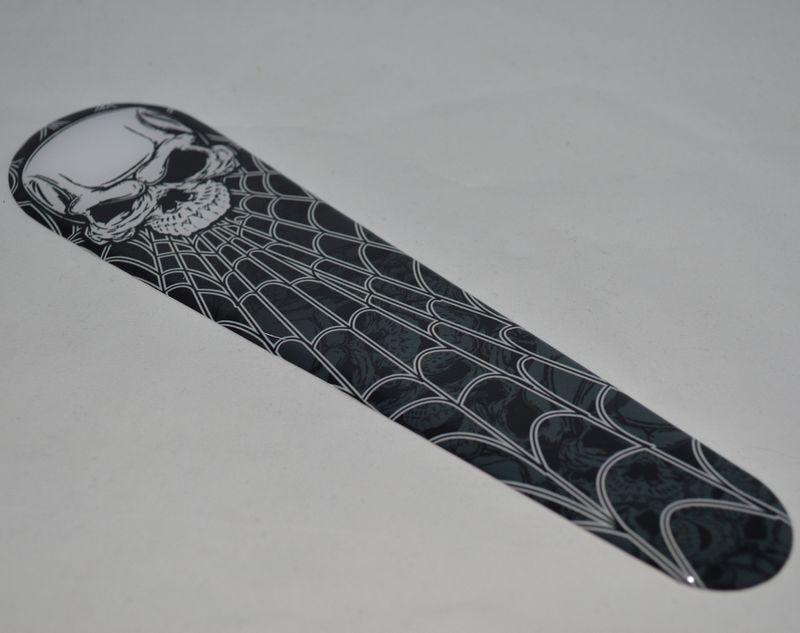 Custom "skull & web" dash insert decal for 2008 - 2013 harley flhx street glide 