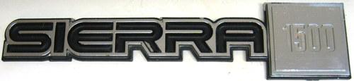 81-87 gmc sierra classic 1500 front fender nameplate emblem
