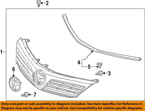 Toyota oem 5310106350 front bumper & grille-grille assembly