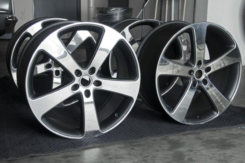 Gemballa sport 22 inch wheels polished & black fits porsche cayenne audi & vw
