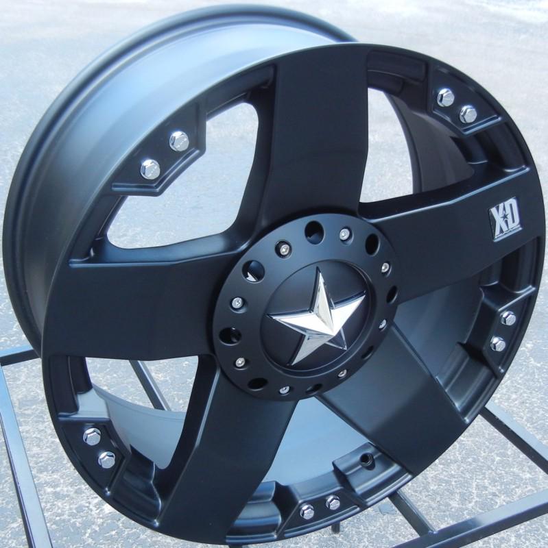 22x9.5" xd rockstar black wheels rims ford f-250 f350 excursion 8x170 king ranch
