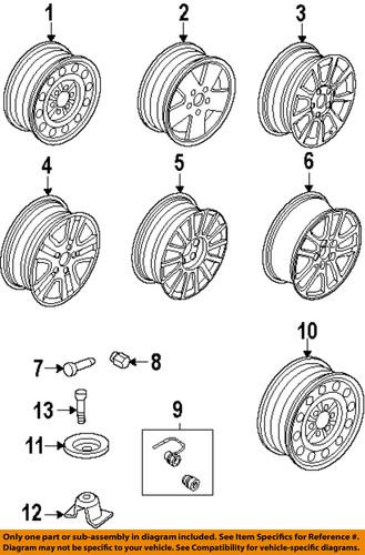 Ford oem f6sz1a043aa wheels-wheel lock kit