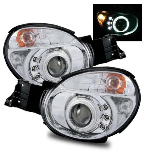 02-03 subaru impreza/wrx/outback ccfl angel eye halo chrome projector headlights
