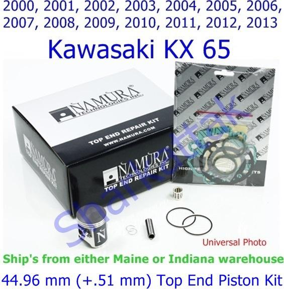 2000-2013 kawasaki kx 65 namura 44.96 mm (+.51 mm) top end piston kit 