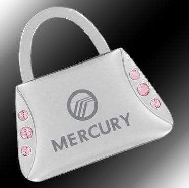 *mercury®* key chain fob tag holder ring *chrome*