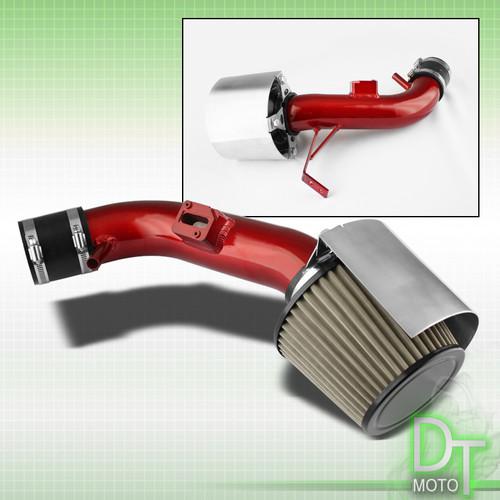 Stainless washable filter+cold air intake 07-12 altima 2.5l 4cyl red aluminum
