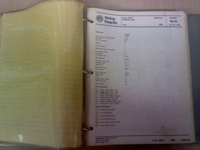 Volkswagen wiring diagram book 82-85