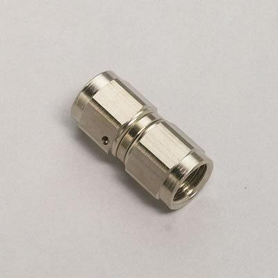 Russell coupler straight -6 an female--6 an female nickel