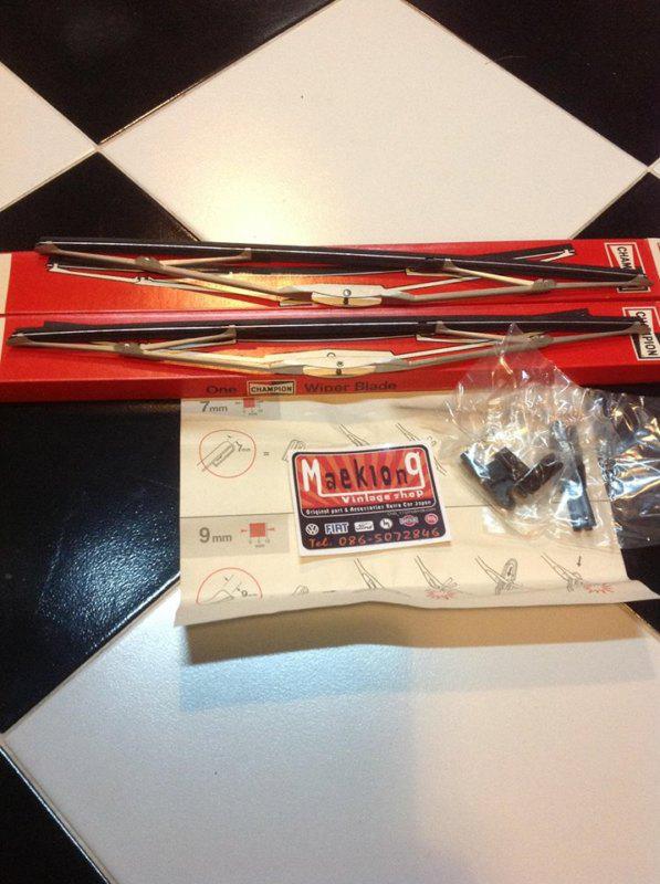  datsun nissan 240z 260z 280z champion s16a anco wiper blades silver 16" nos