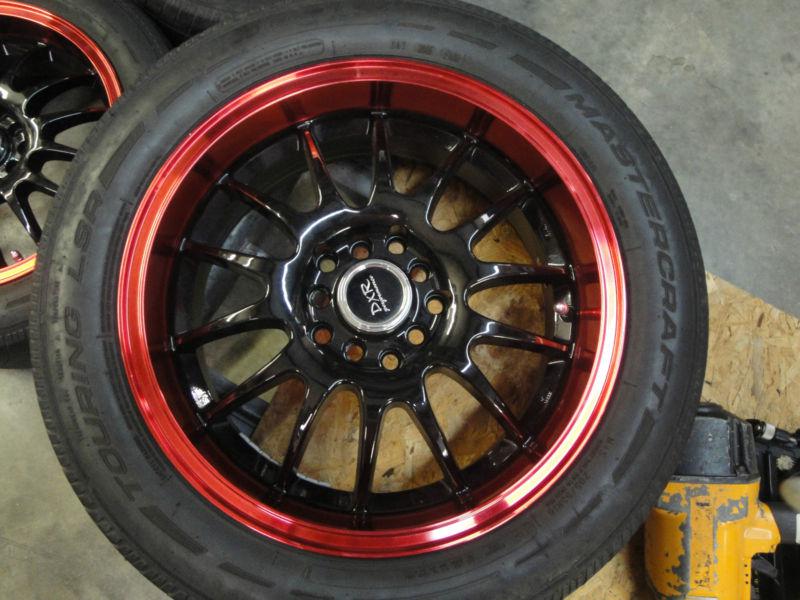 Dxr performance wheels (red) 5-lug universal (quantity 4) size 16 