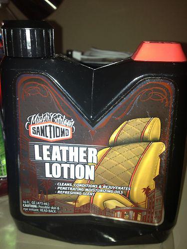 Leather lotion (sanctiond brand) car cleaning product automobile seats interiors