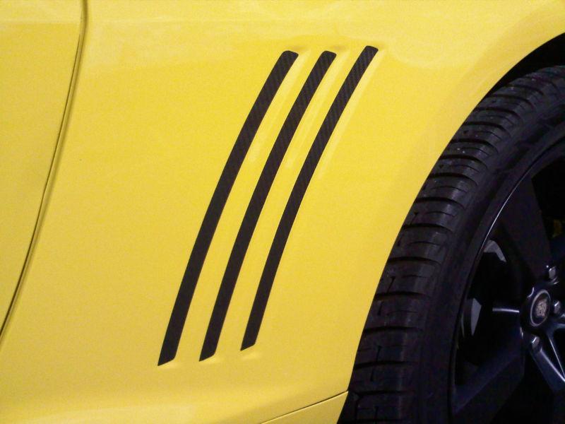 Chevy camaro side vent gill decals 2010 2011 2012 2013 2014