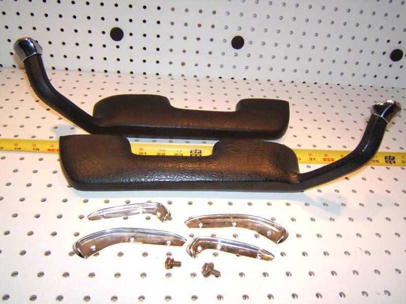 Mercedes late w108,109 doors 2  black oem armrests,  left & right with hardware