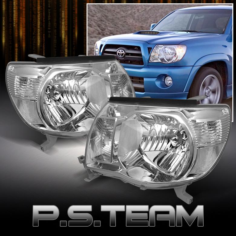 05-11 toyota tacoma pickup all clear crystal headlights replacement left+right