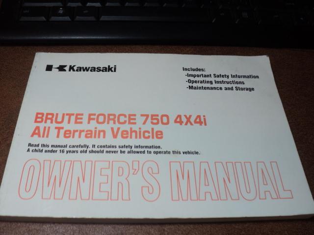 2005 kawasaki kvf750 kvf 750 brute force 4x4 owners manual nos oem pn 99987-1305