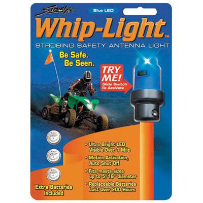 Antenna safety flag whip light utv atv motorcycle offroad led universal - blue