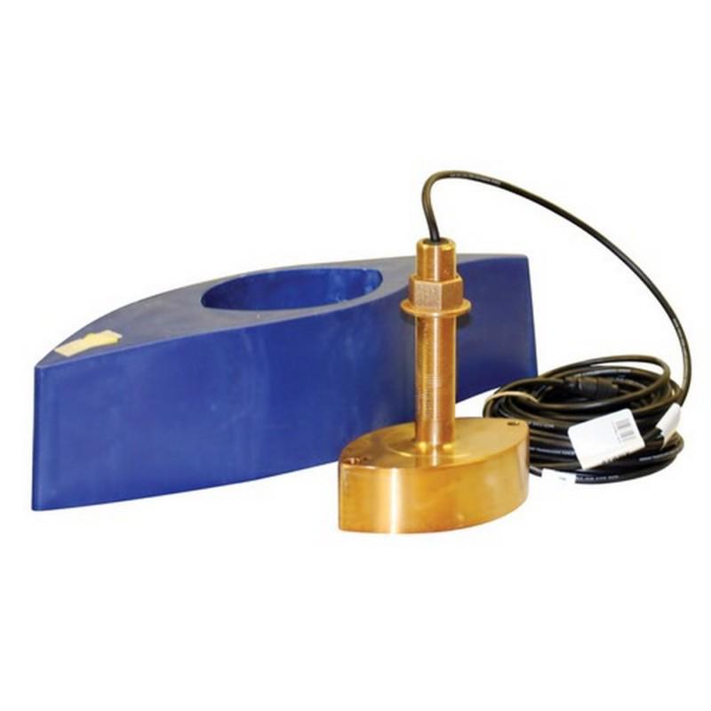 Furuno transducer 1kw bronze thru-hull w/temp & high speed fairing block
