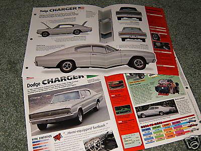 1966-67 dodge charger hemi spec info poster brochure ad