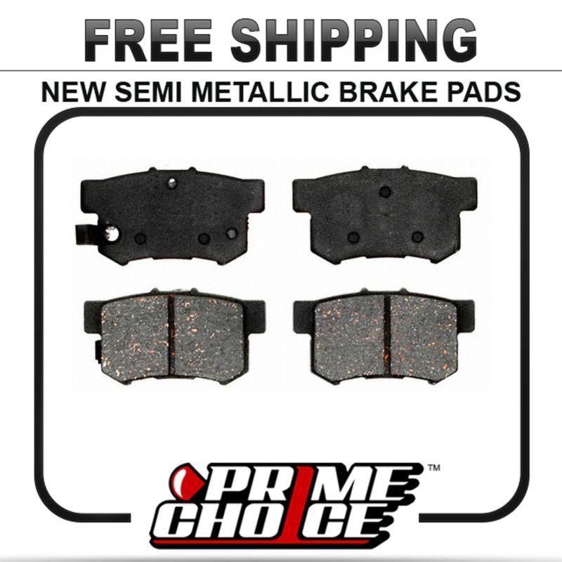 New premium complete set of rear metallic disc brake pads with shims