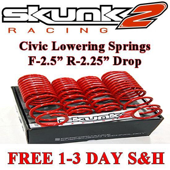 Skunk2 racing lowering springs honda civic 96-00 2/4dr coupe & sedan