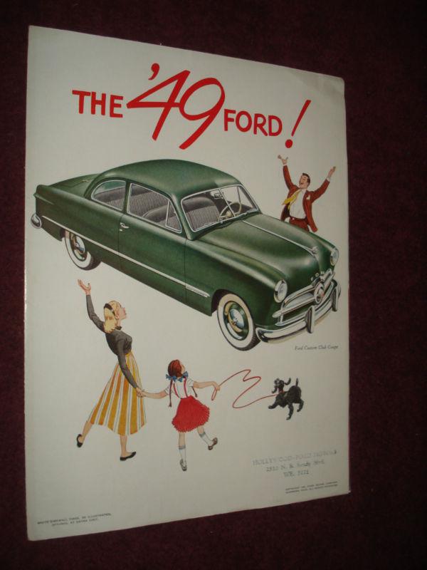 1949 ford car sales brochure / sales folder / nice original fomoco item!!