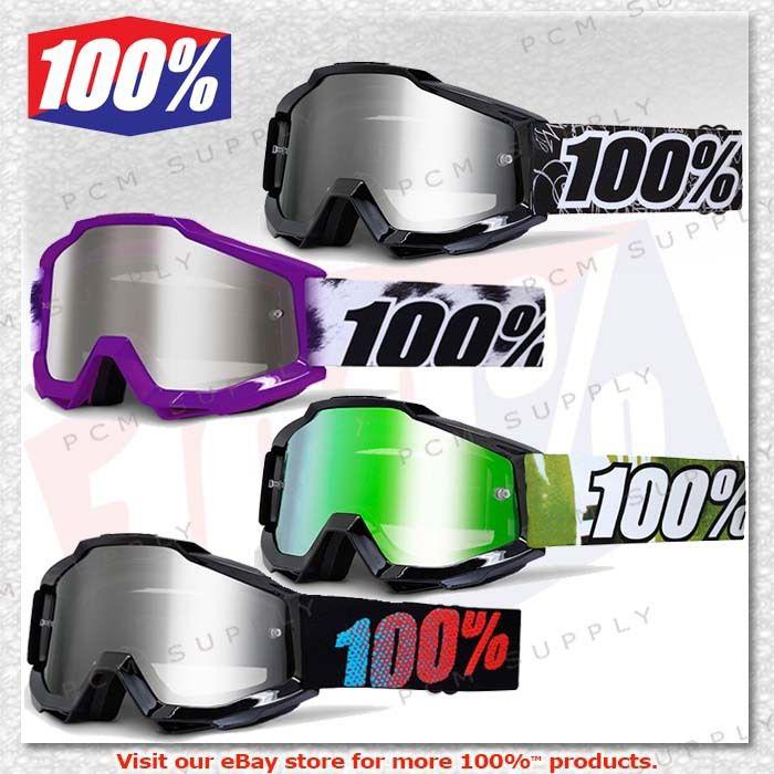 100% accuri junior - youth mx offroad goggle mirrored lens