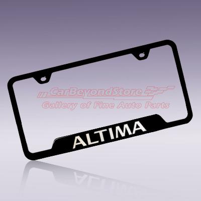 Nissan altima black stainless steel license plate frame, lifetime warranty +gift