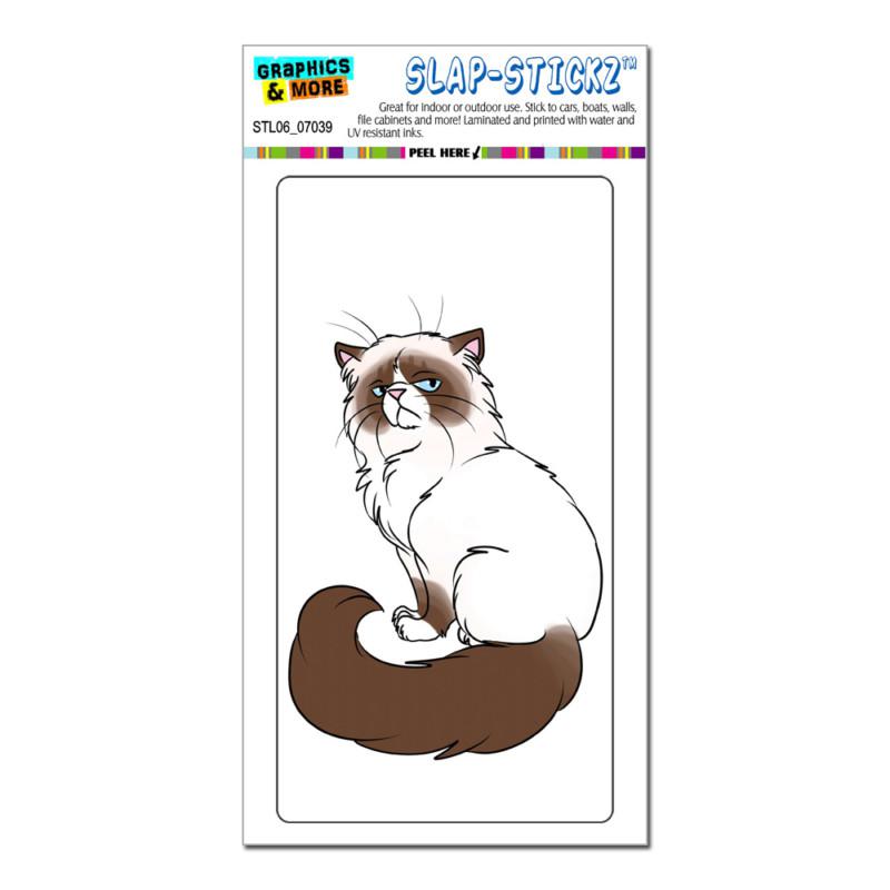 Persian cat himalayan color points on white - pet - slap-stickz™ bumper sticker