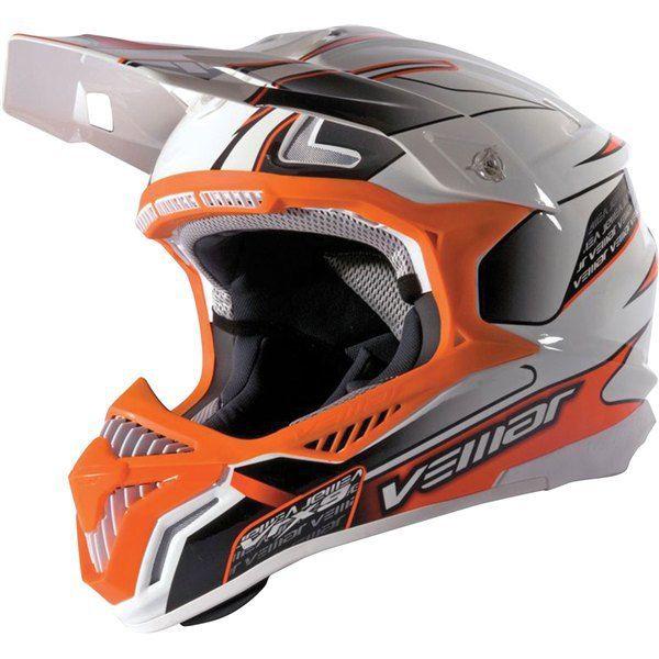 White/orange l vemar vrx9 trial helmet 2013 model