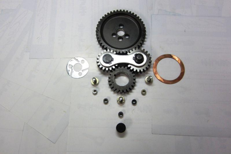 Dual idler gear drive chevy sbc 283 302 305 307 350 400 noisy or quiet